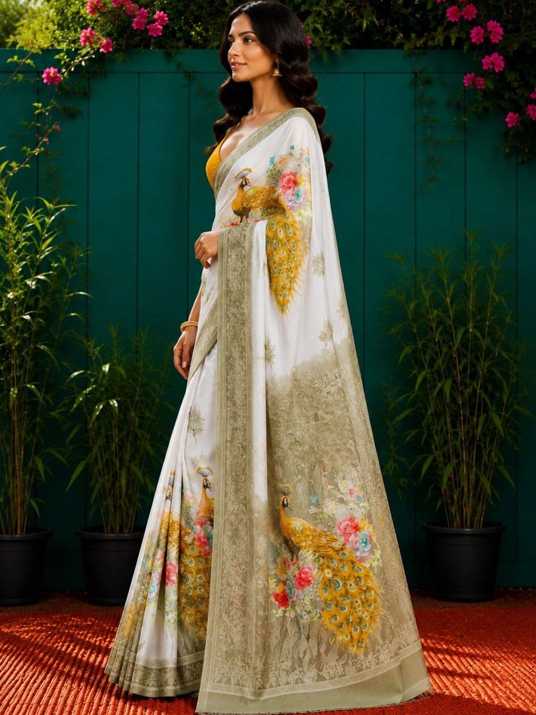 Anouk Art Silk Designer Saree thumbnail 2