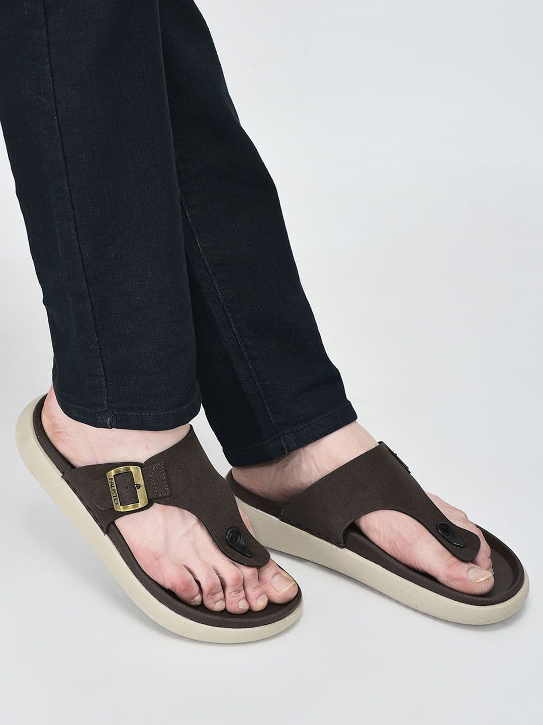 FAUSTO Men Comfort Sandals  With Buckle Detail thumbnail 5