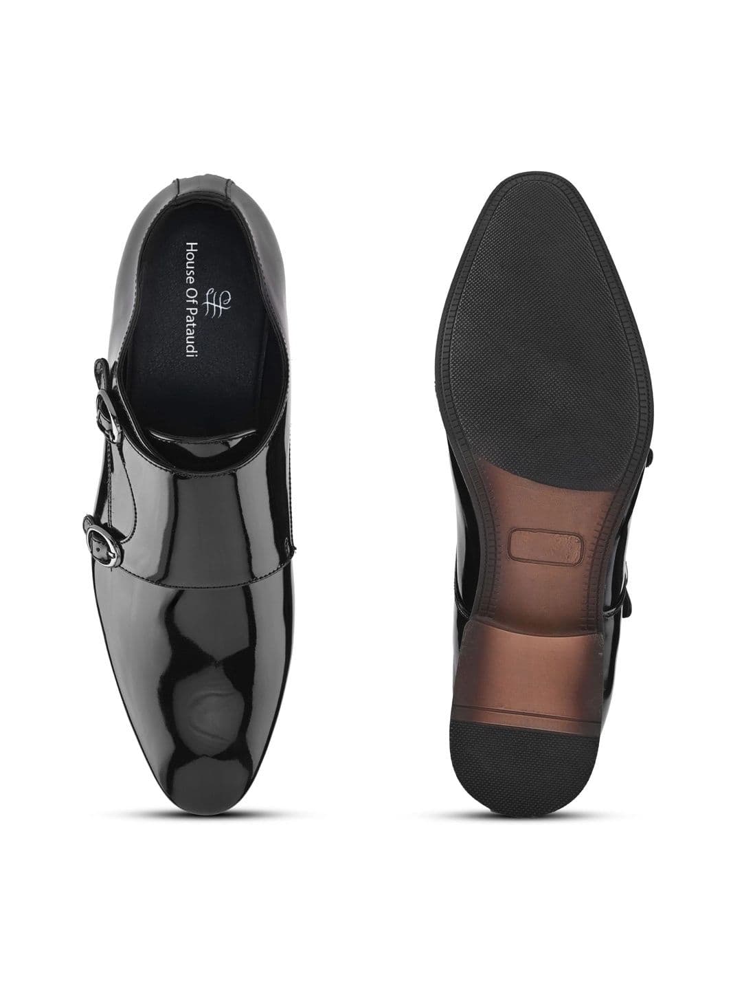House of Pataudi Men Pointed Toe Buckle Formal Monks thumbnail 3
