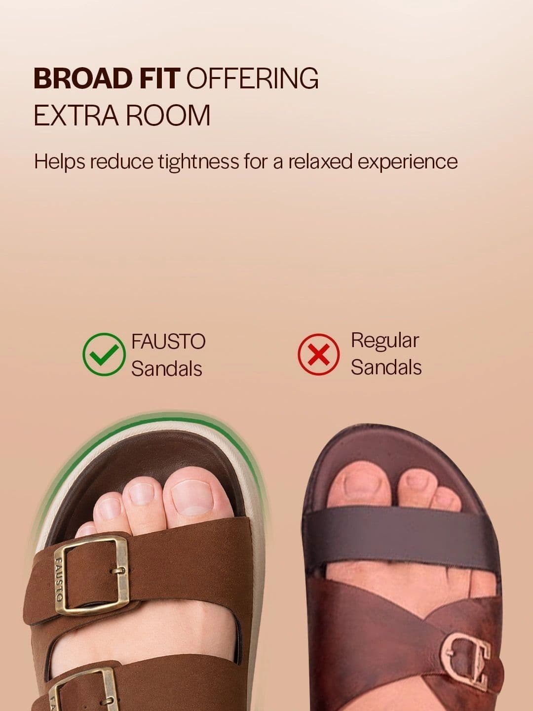 FAUSTO Men Open Toe Buckle Strap Comfort Sandals thumbnail 7