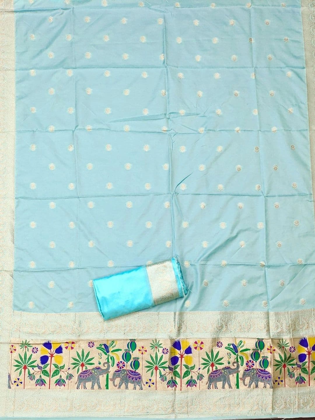 KALINI Pure Silk Unstitched Dress Material thumbnail 4