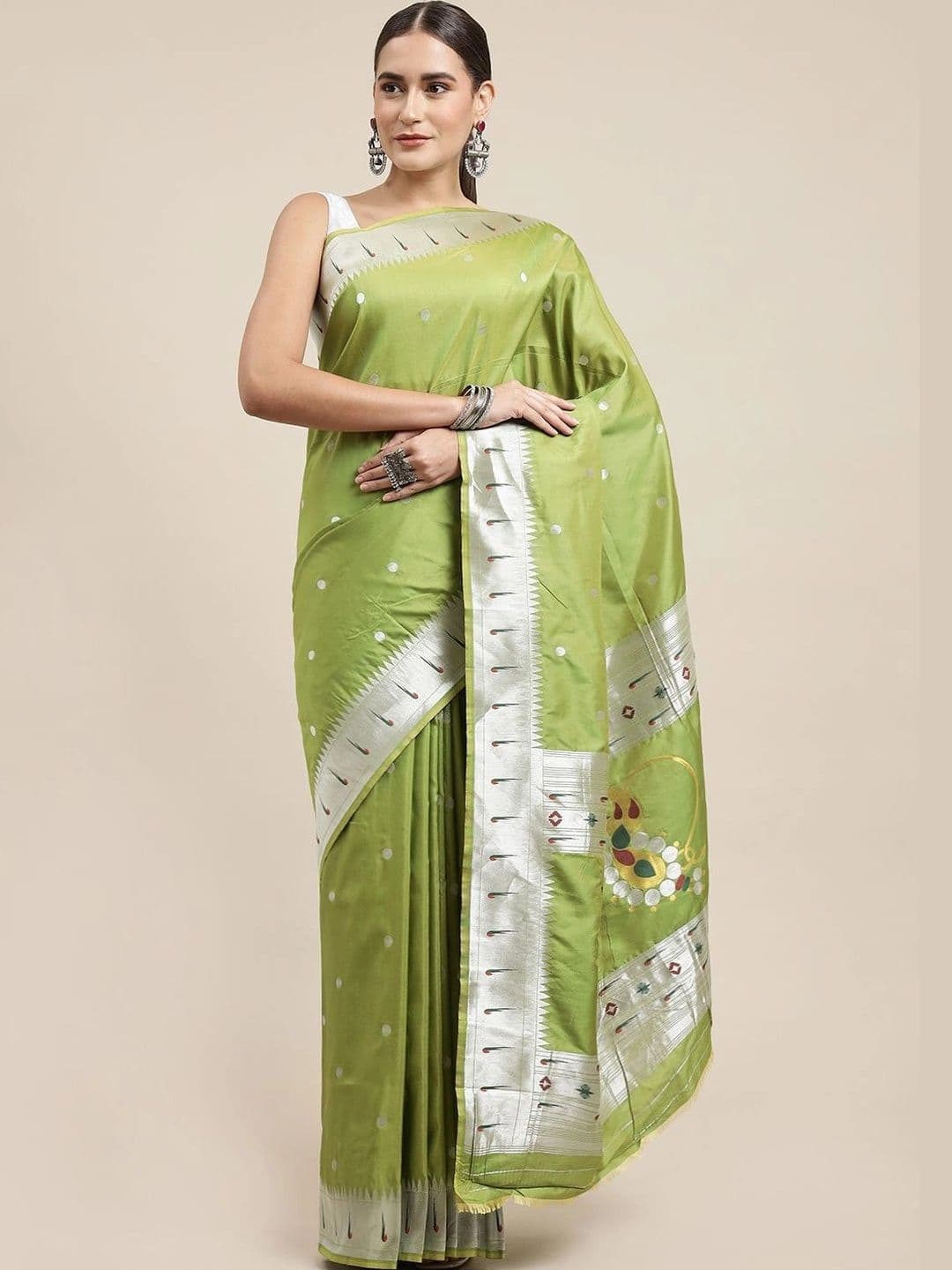 KALINI Woven Design Zari Art Silk Paithani Saree - view 1