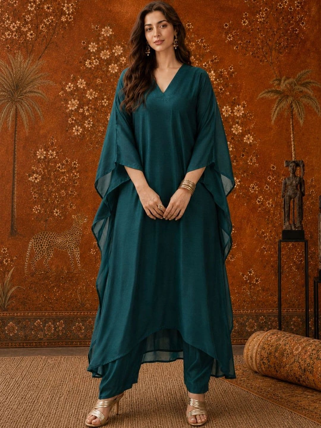 Sangria Women Regular Kurta with Trousers - view 1