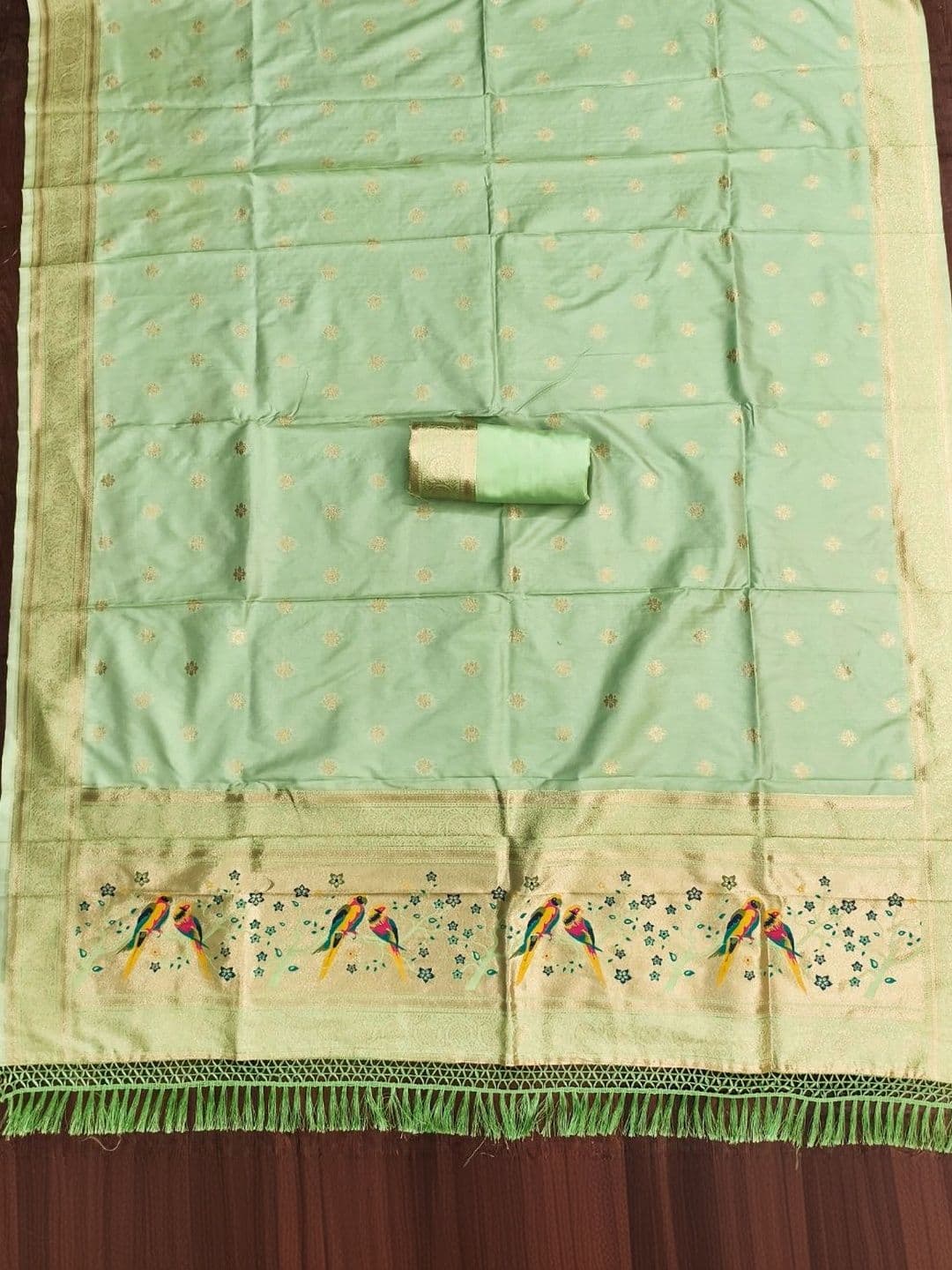 KALINI Pure Silk Unstitched Dress Material thumbnail 2