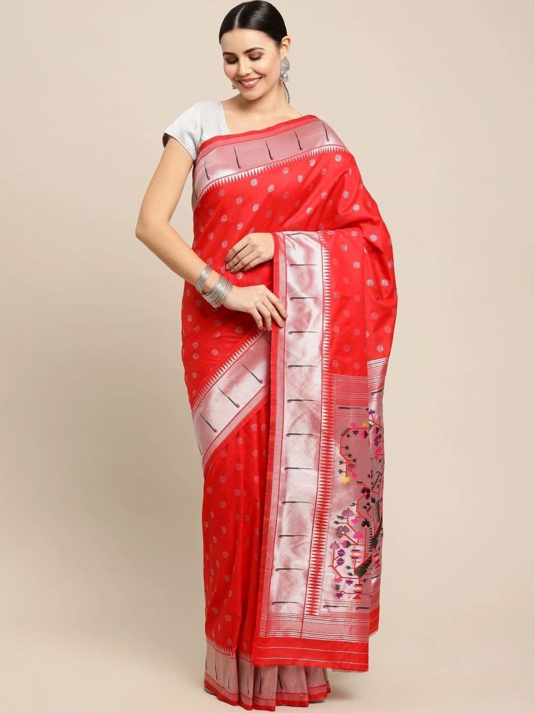 KALINI Woven Design Zari Art Silk Paithani Saree - view 1