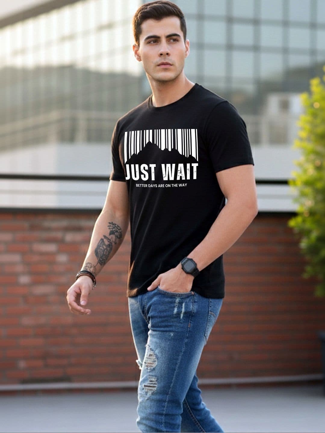 Moda Rapido Men Typography Printed T-shirt thumbnail 2