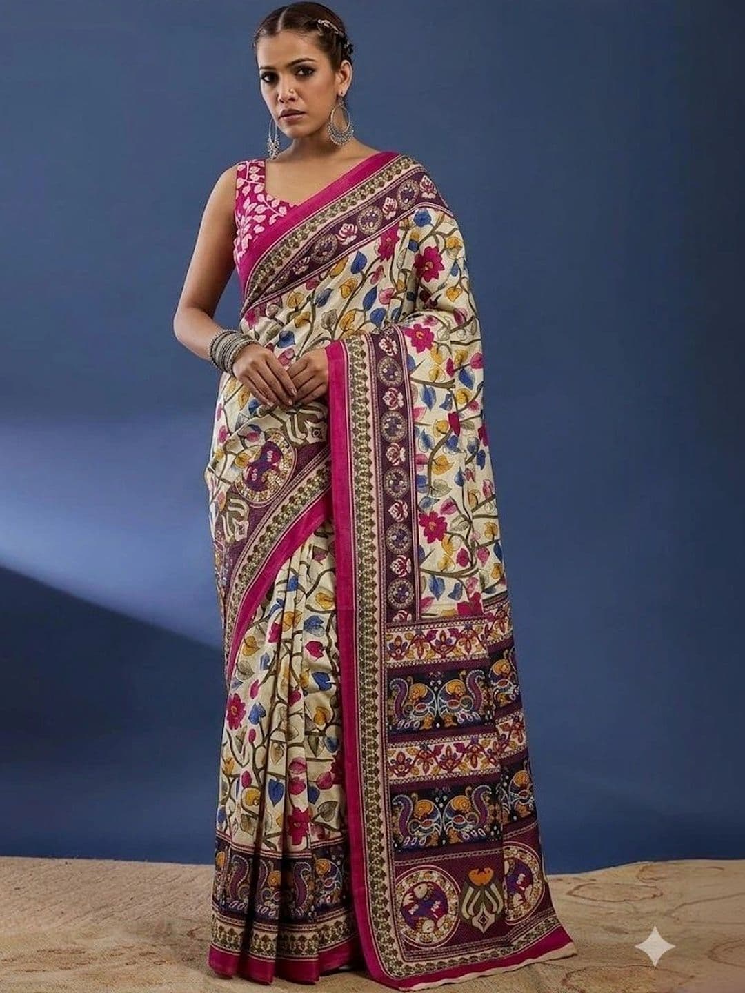 MITITA FASHION Floral Saree - view 1