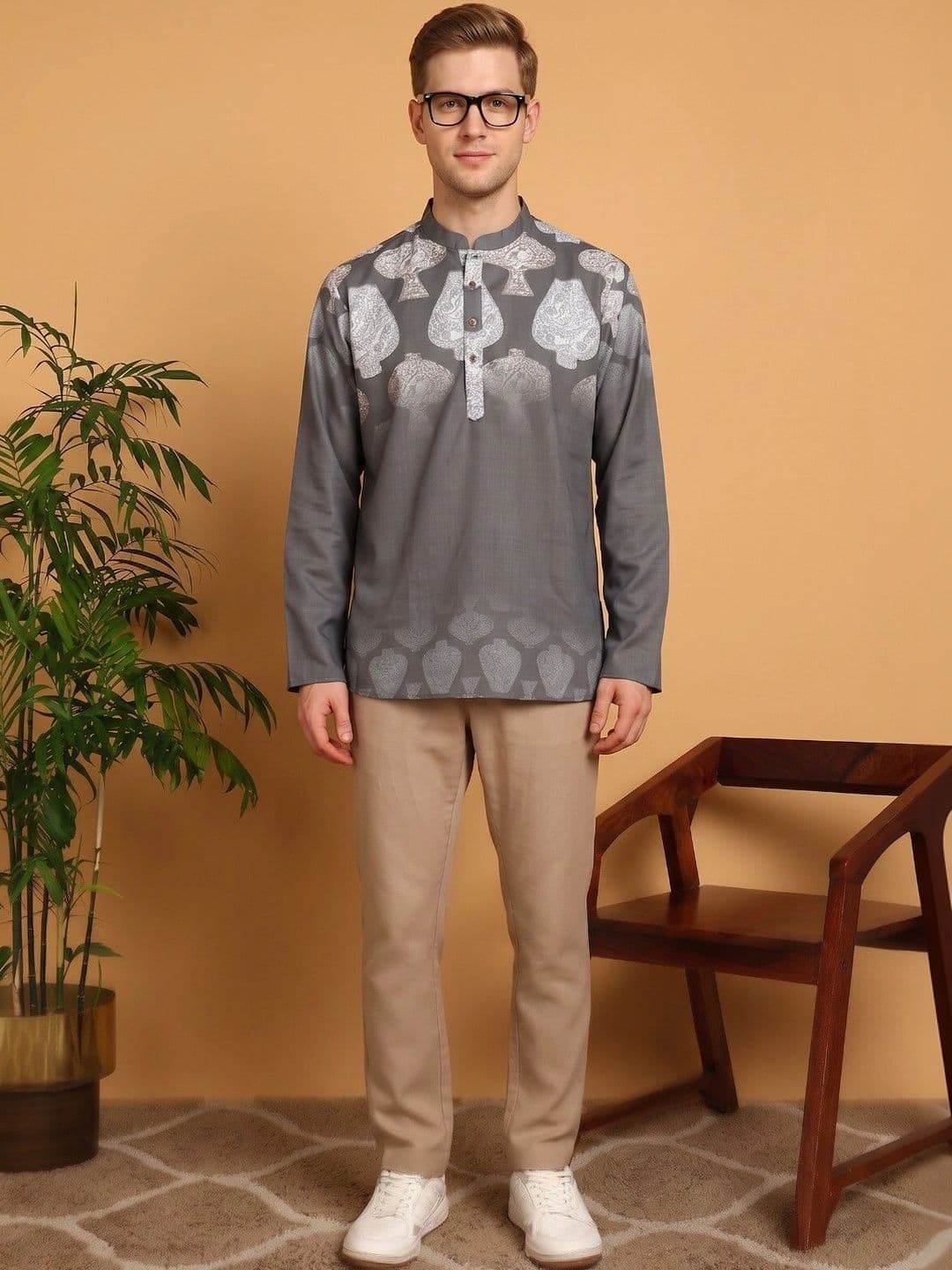 Anouk Men Ethnic Motifs Printed Kurta thumbnail 7