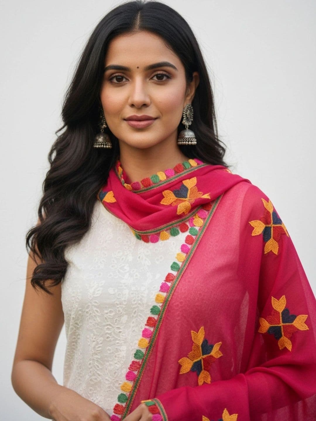 IVAARA Ethnic Motifs Embroidered Dupatta with Thread Work thumbnail 3