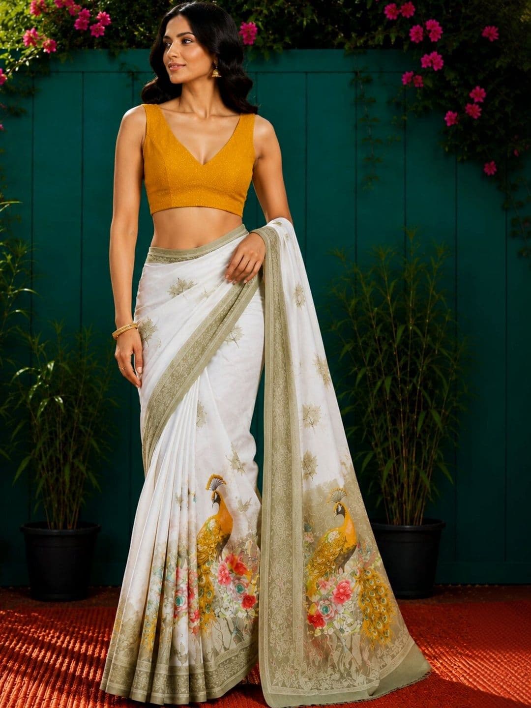 Anouk Art Silk Designer Saree thumbnail 3