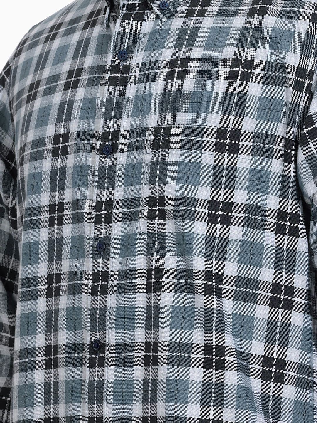 Peter England Snug Slim Fit Checked Casual Shirt thumbnail 2