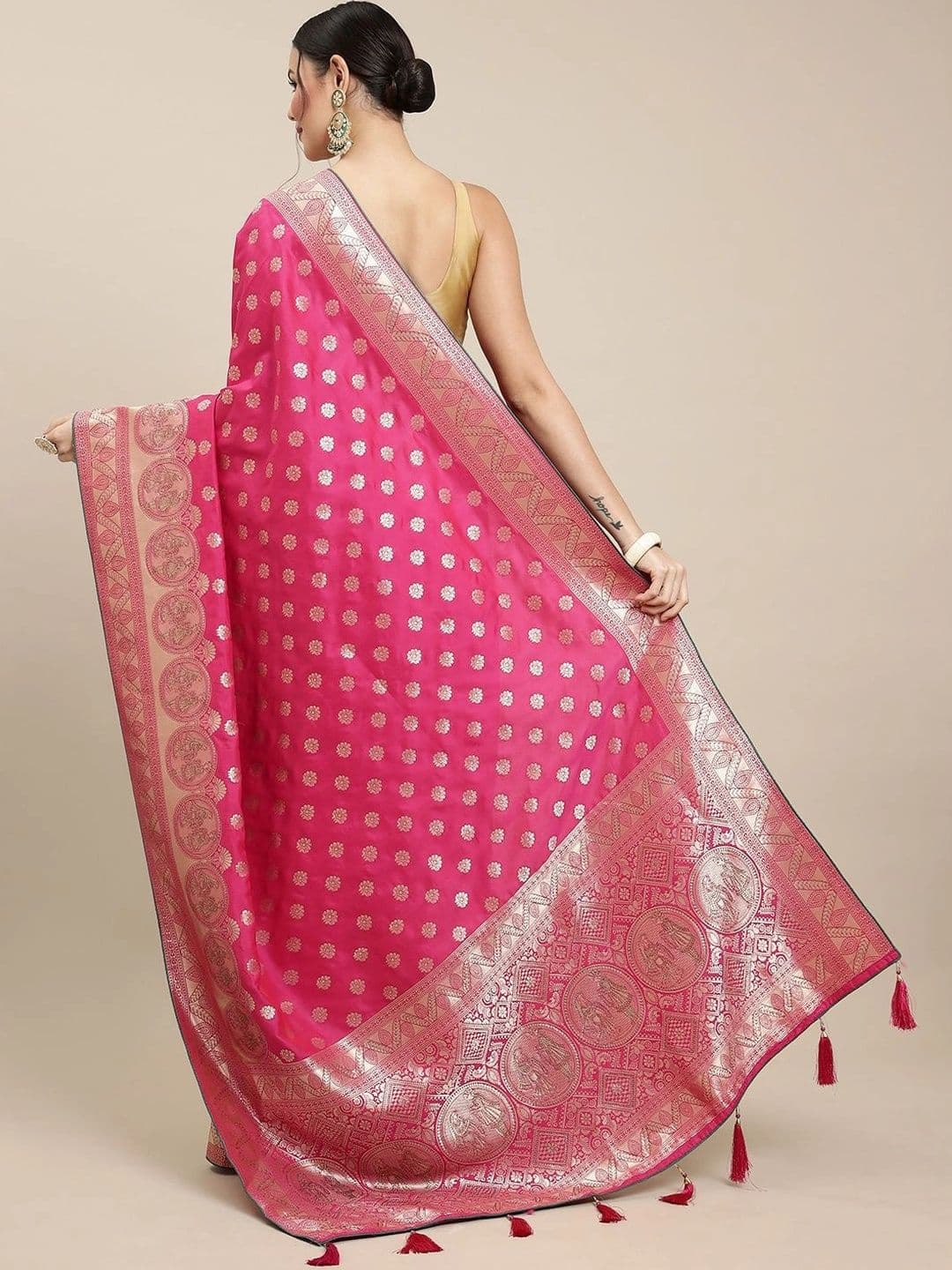 KALINI Woven Design Zari Art Silk Banarasi Saree thumbnail 7