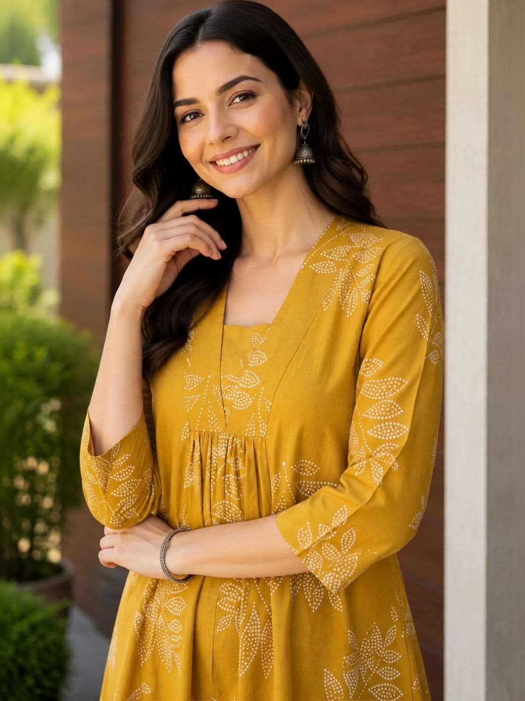 DSK STUDIO Women Floral Printed Empire Kurta with Palazzos thumbnail 4