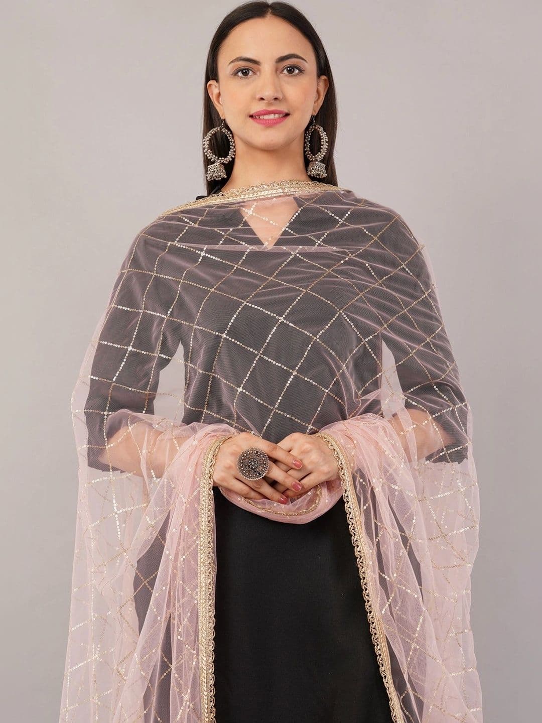IVAARA Embroidered Dupatta with Zari thumbnail 6