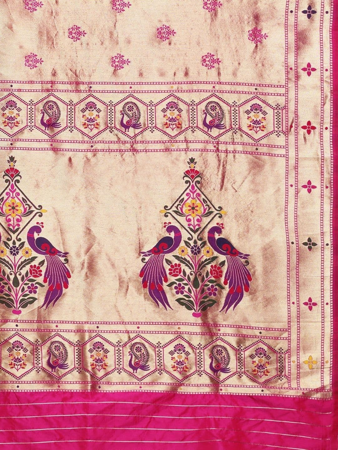 KALINI Woven Design Zari Art Silk Paithani Saree thumbnail 3