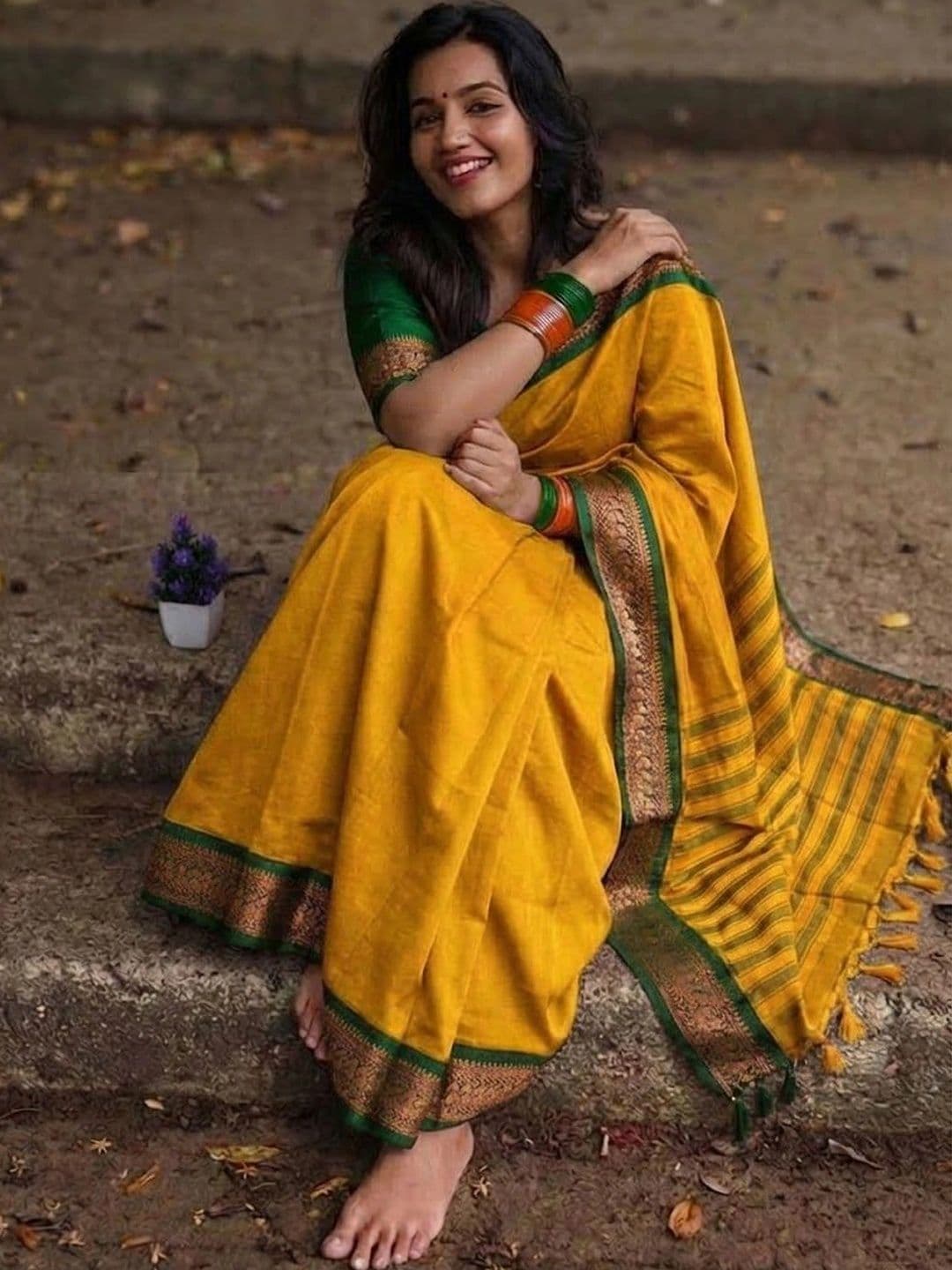 ALPENIKA Embellished Zari Art Silk Mysore Silk Saree - view 1