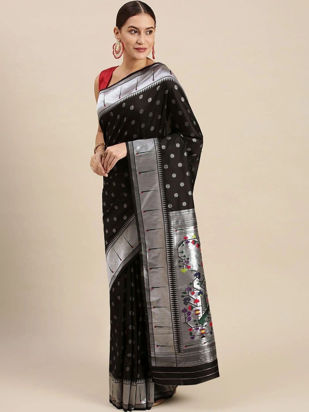 KALINI Woven Design Zari Art Silk Paithani Saree - view 1
