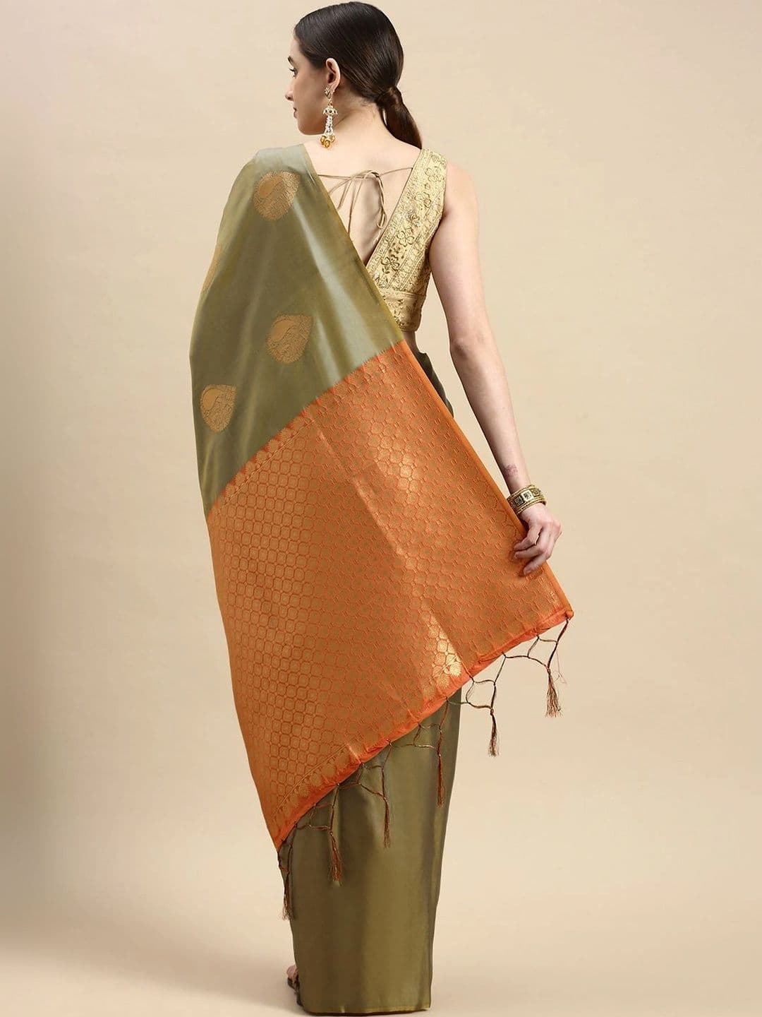 Dhaaga Ghar Woven Design Zari Art Silk Banarasi Saree thumbnail 5