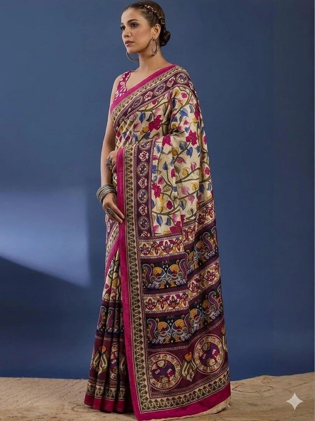 MITITA FASHION Floral Saree thumbnail 5