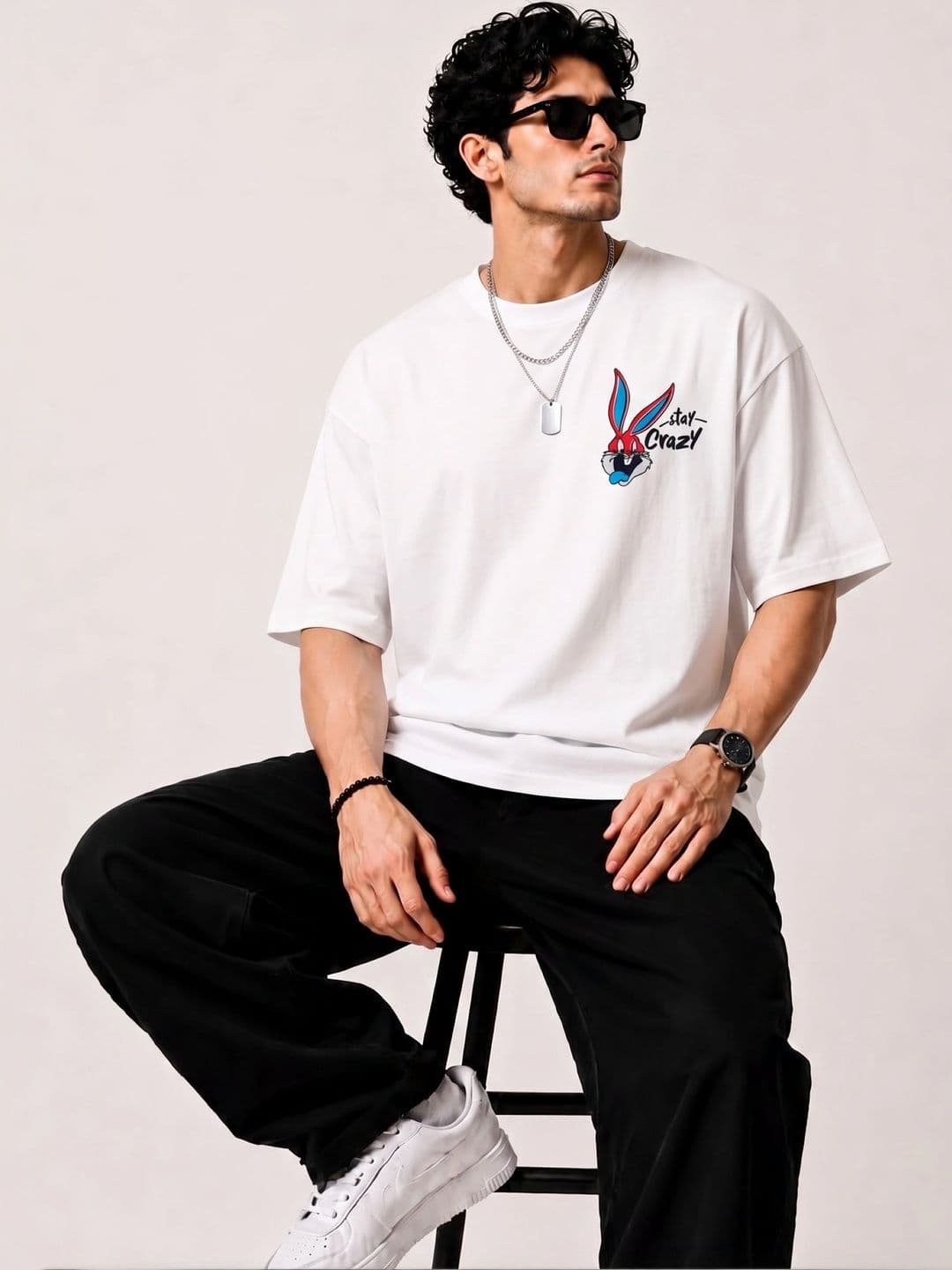 Moda Rapido Men Printed Drop-Shoulder Sleeves T-shirt - view 1