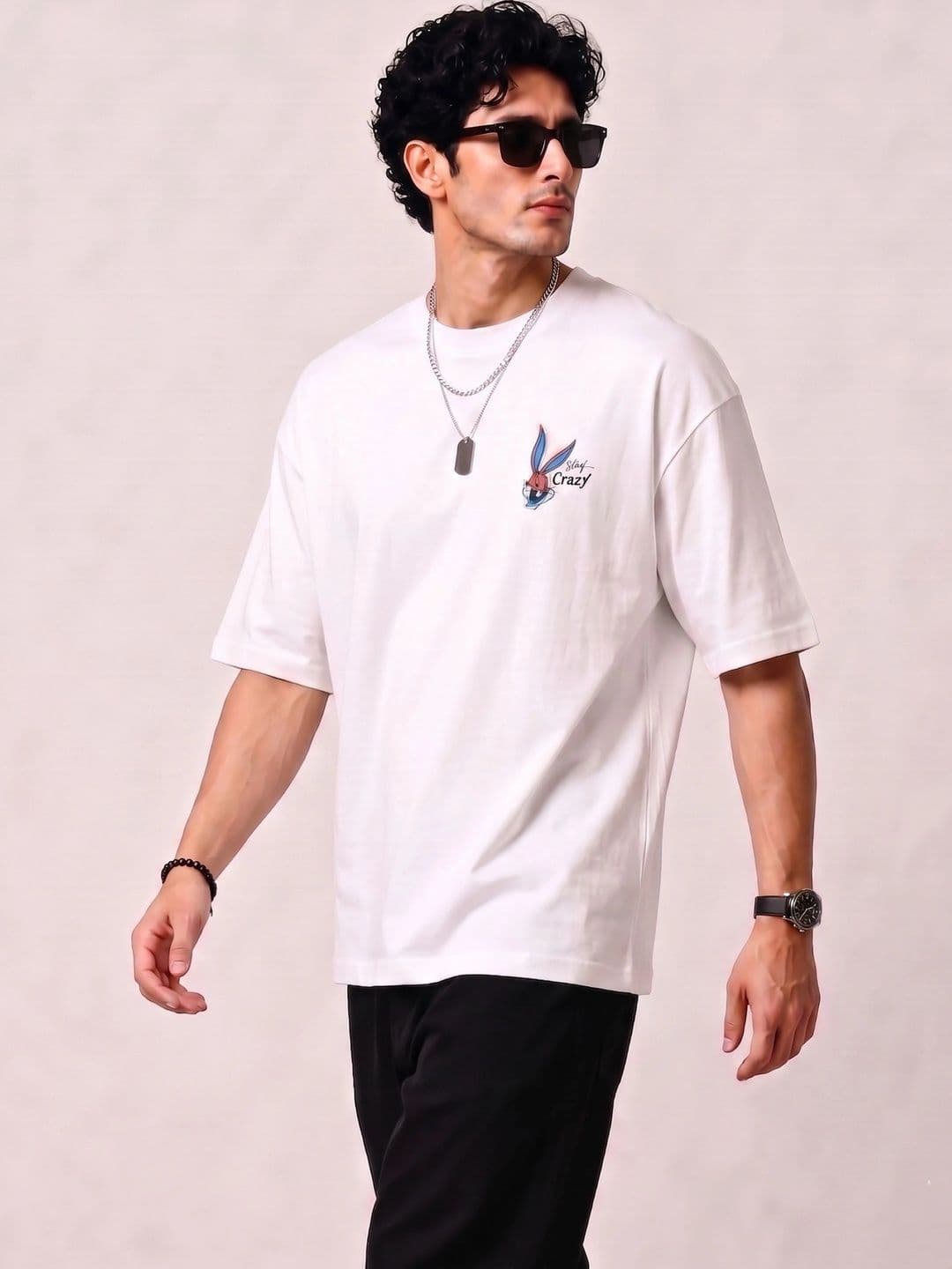 Moda Rapido Men Printed Drop-Shoulder Sleeves T-shirt thumbnail 3