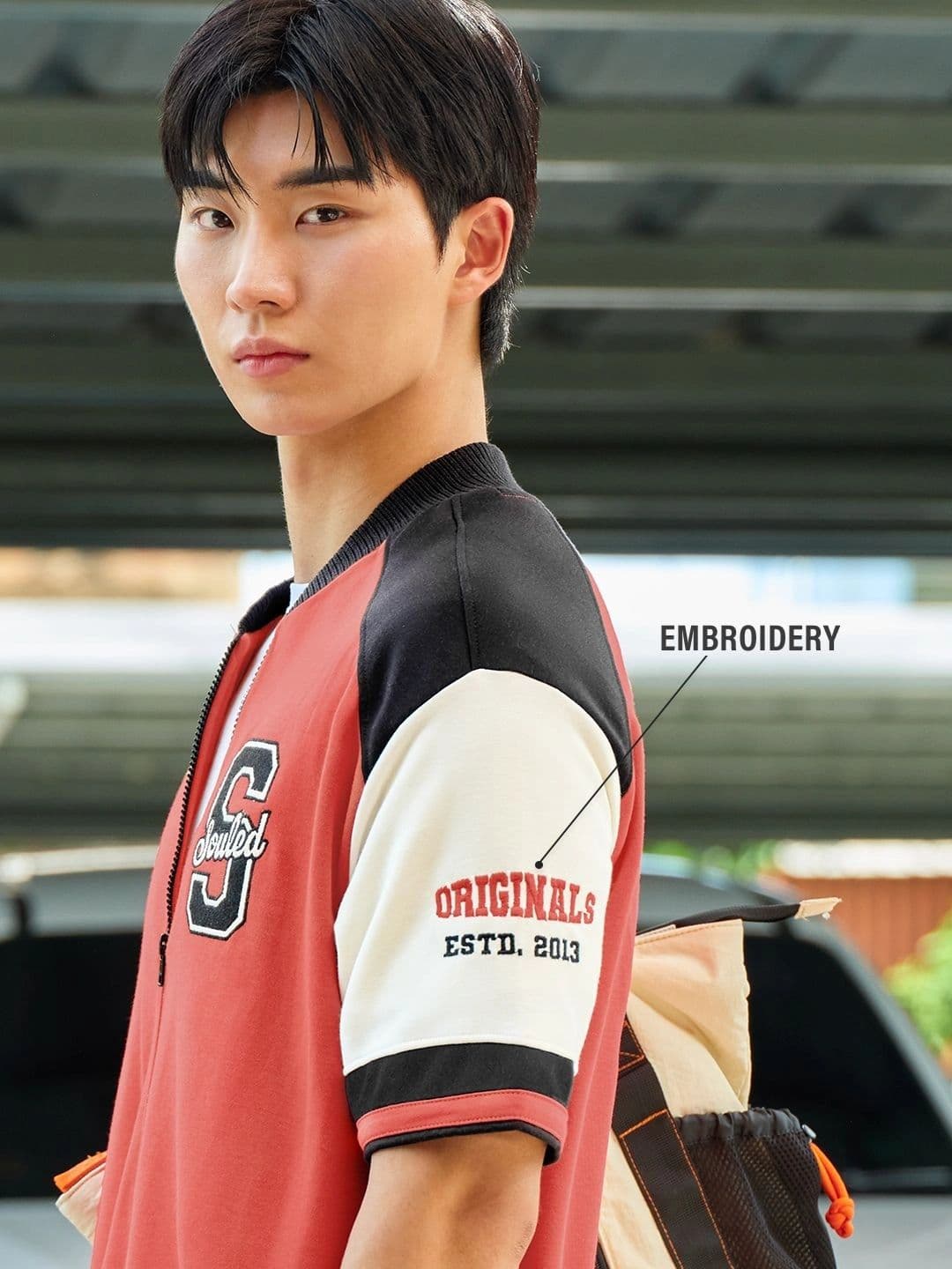 The Souled Store Mens Embroidered Red Baseball Shirts thumbnail 5