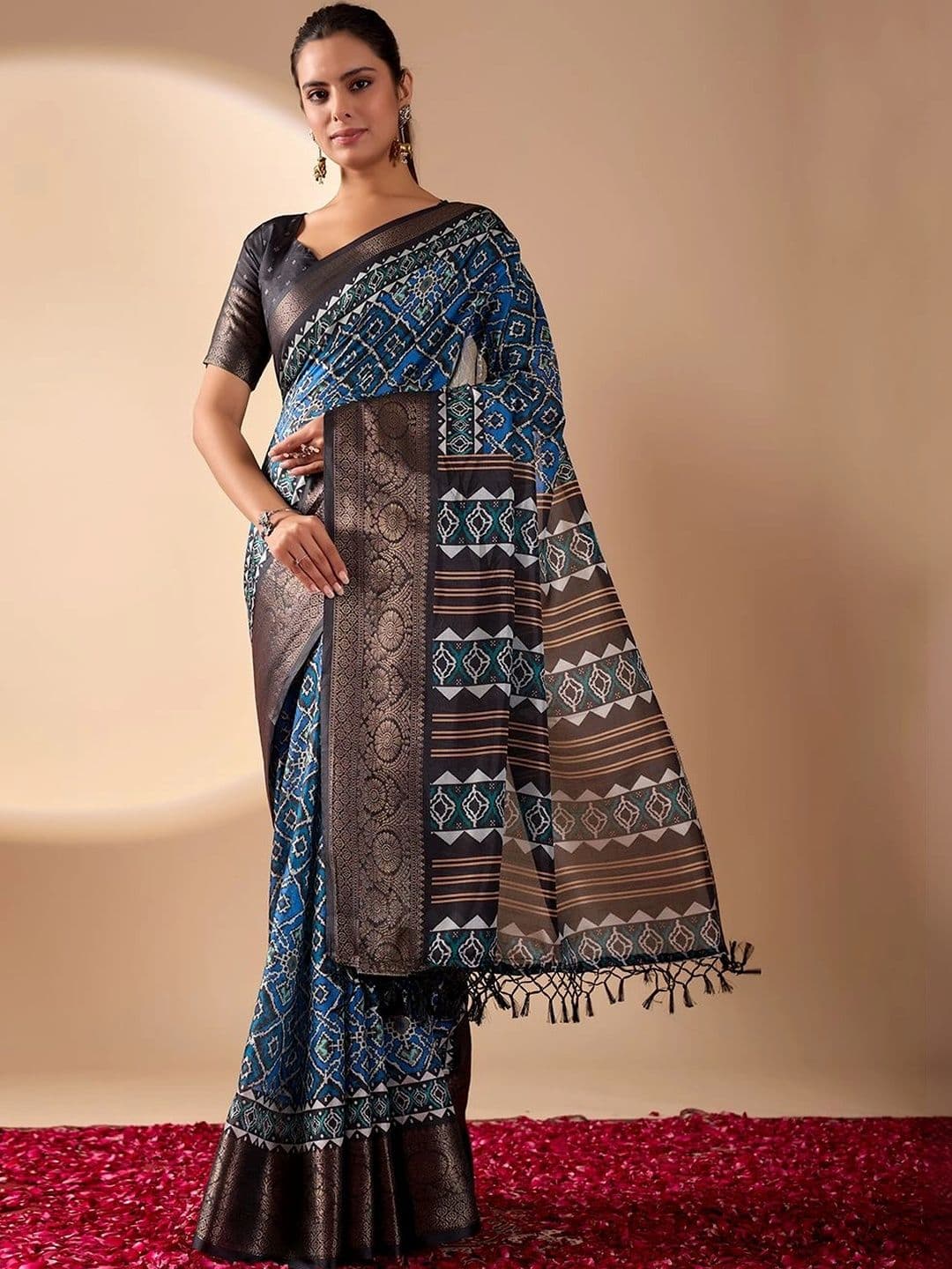 Mitera Zari Silk Blend Designer Saree - view 1
