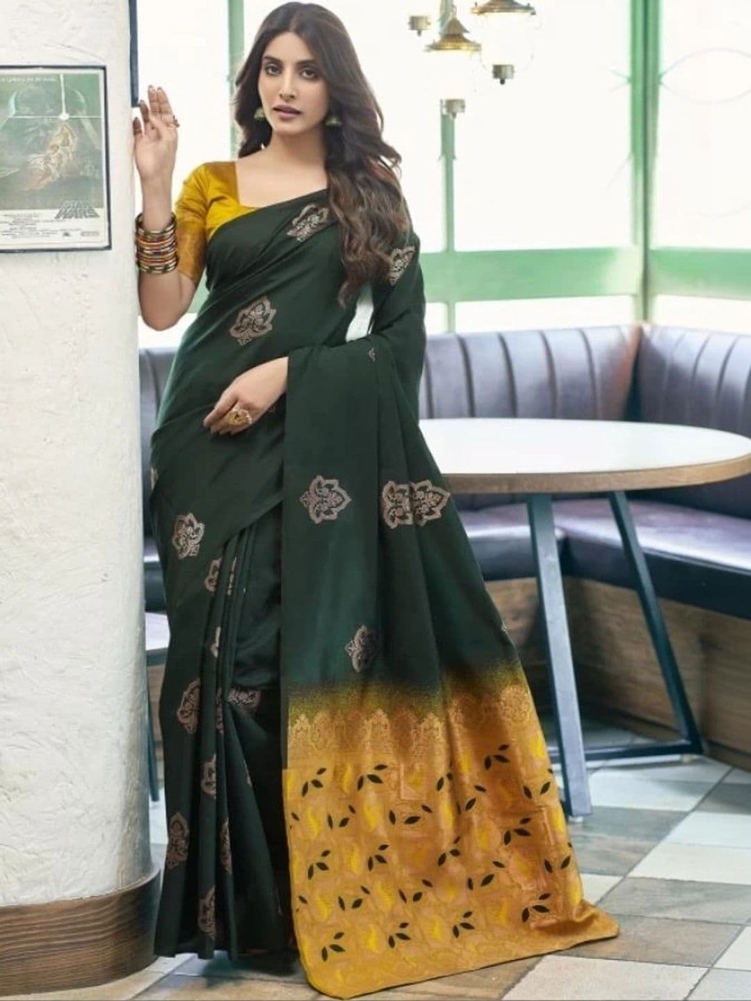 NARIVESH TRENDS Woven Design Zari Silk Cotton Saree - view 1