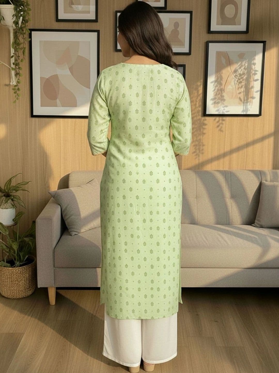 Janasya Women Ethnic Motifs Printed Kurta thumbnail 3