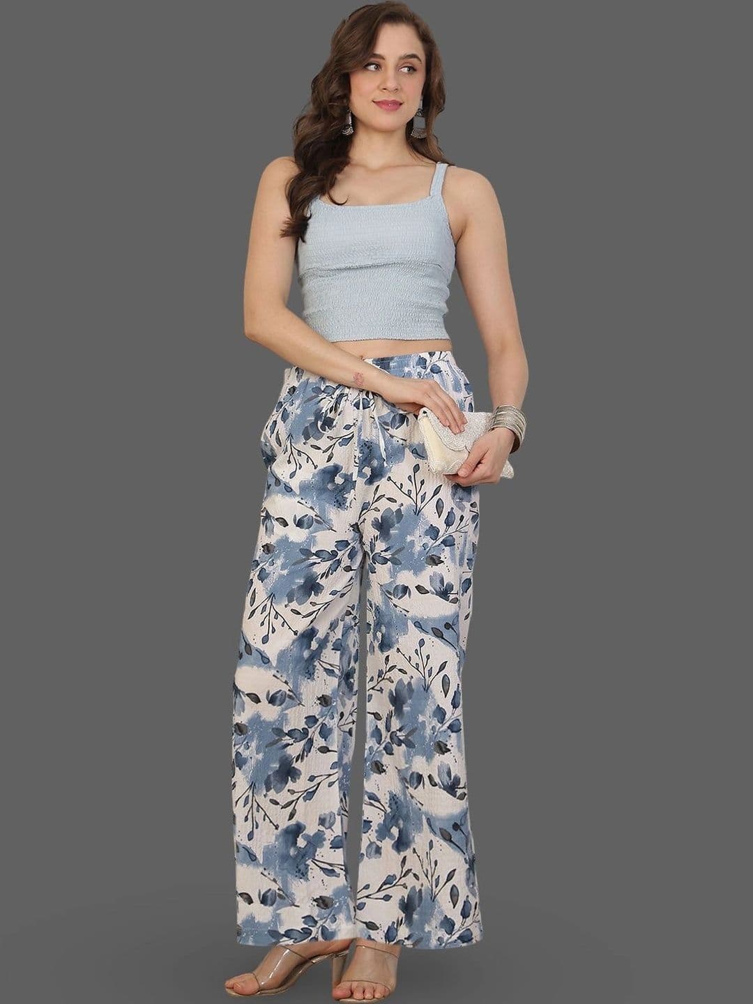Moda Rapido X Gracit Women Floral Printed Palazzos thumbnail 3