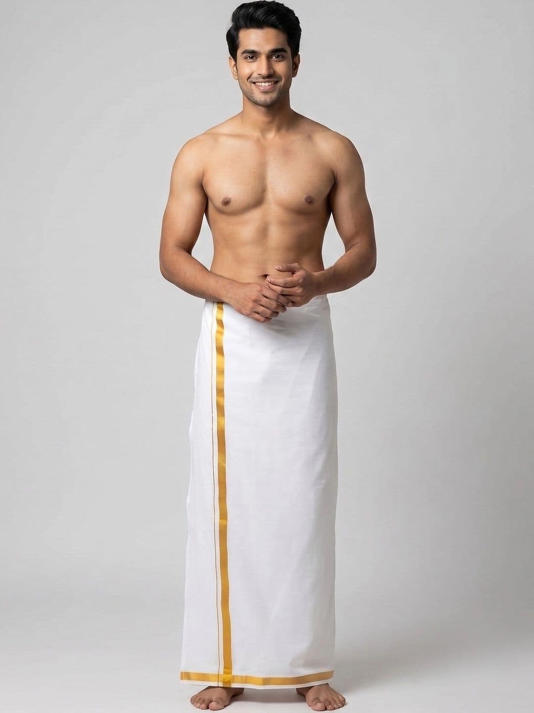 Banarasi Poshak Men Cotton Dhoti Dhotis - view 1