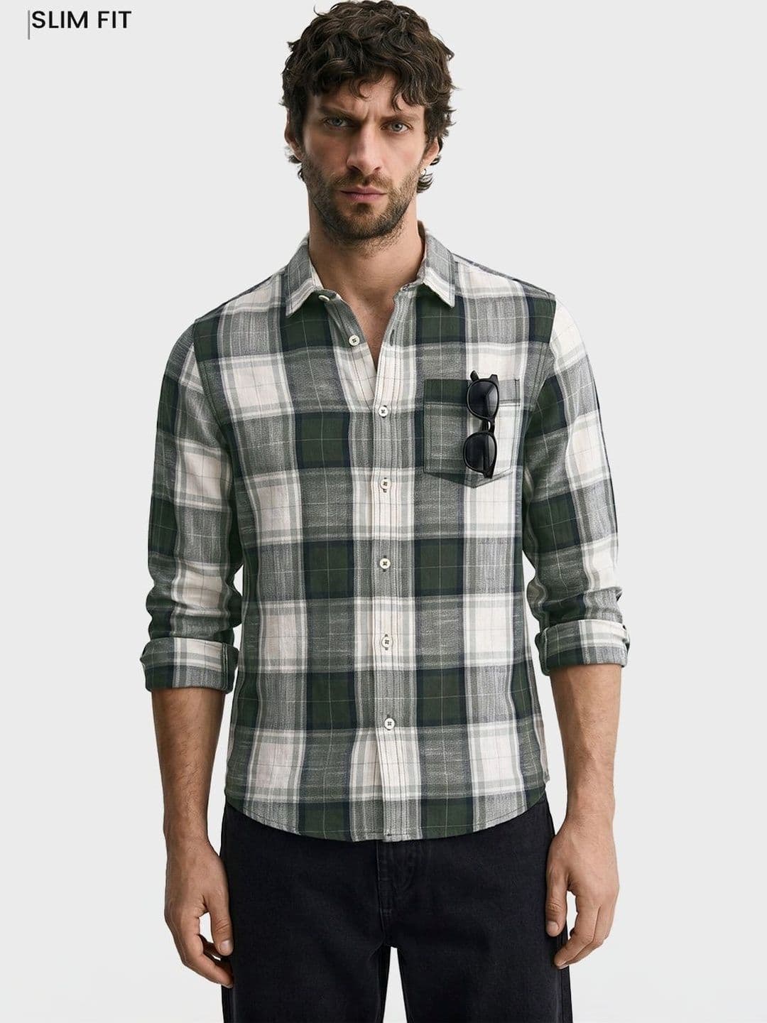 The Indian Garage Co Men Slim Fit Checked Casual Shirt - view 1