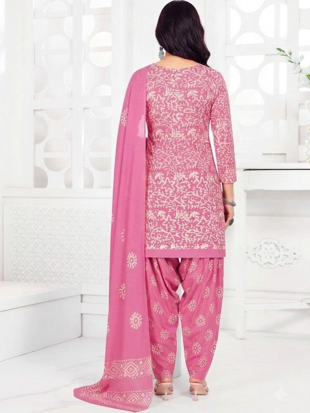 shree jeenmata collection Printed Pure Cotton Unstitched Dress Material thumbnail 5