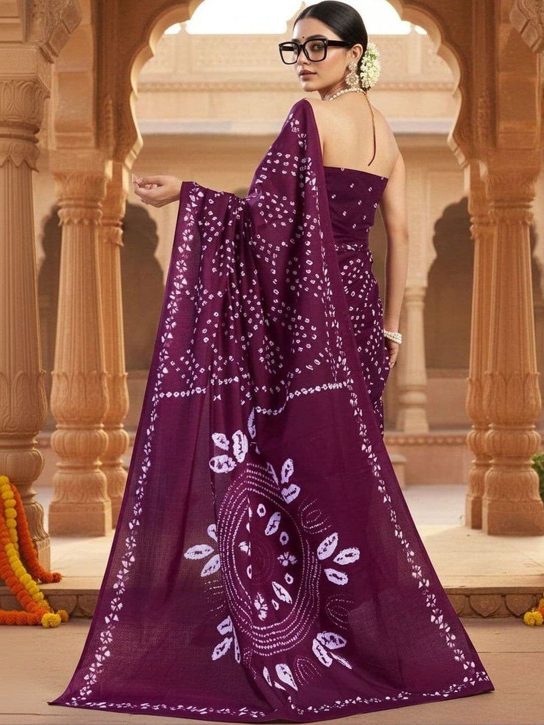 MITITA FASHION Bandhani Saree thumbnail 4