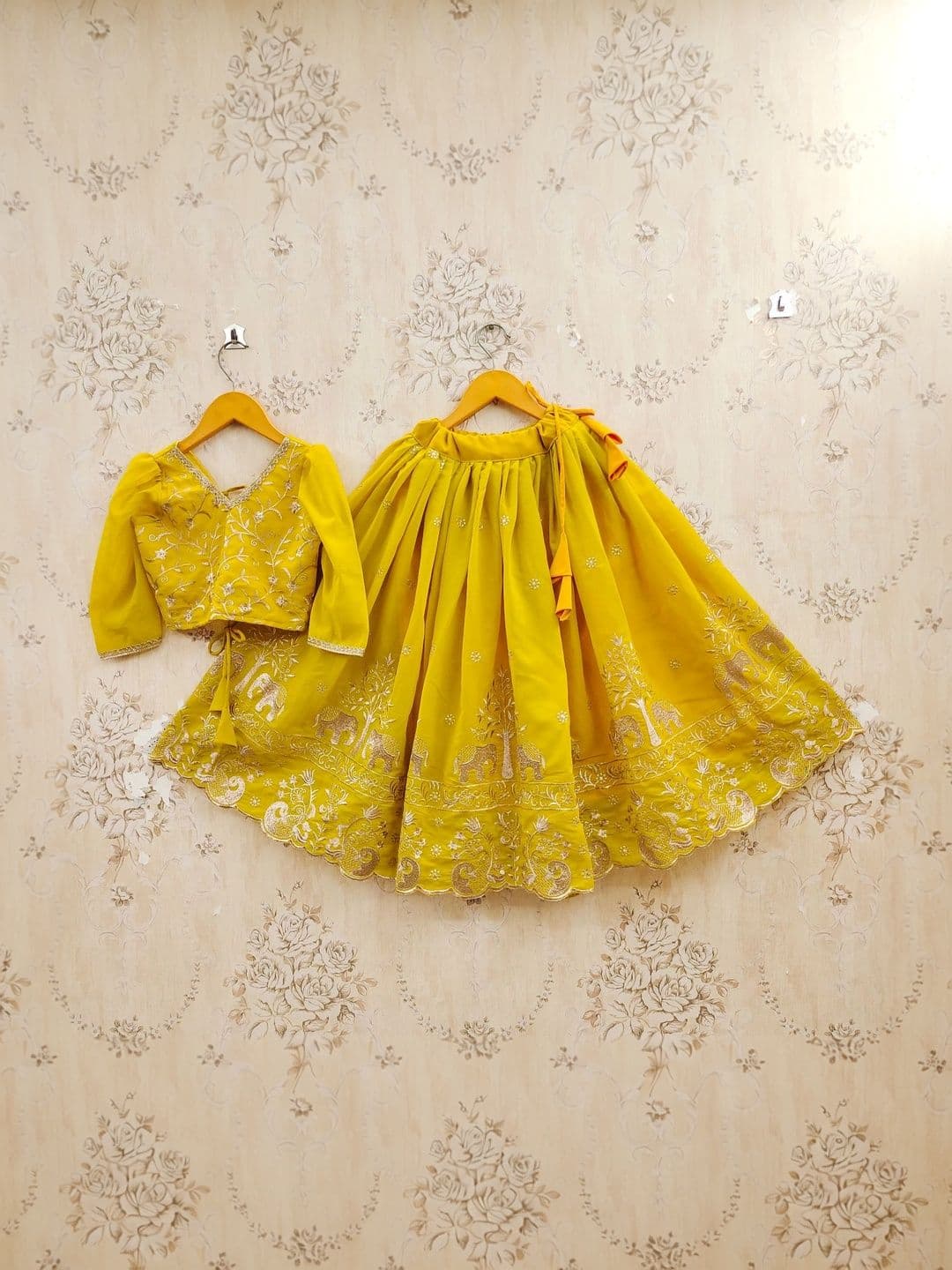 KALINI Girls Embroidered Thread Work Ready to Wear Lehenga & thumbnail 7