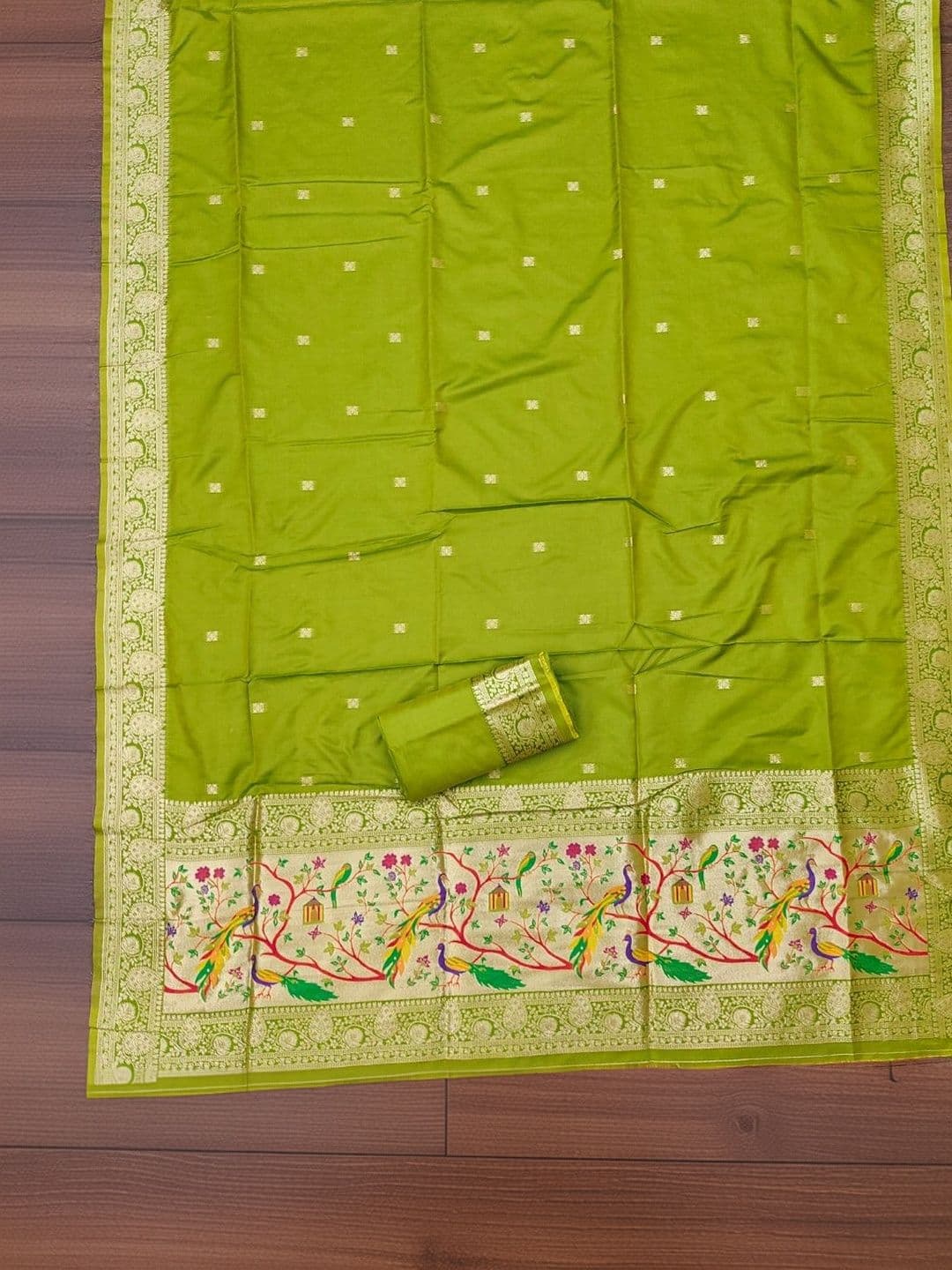 KALINI Pure Silk Unstitched Dress Material thumbnail 2