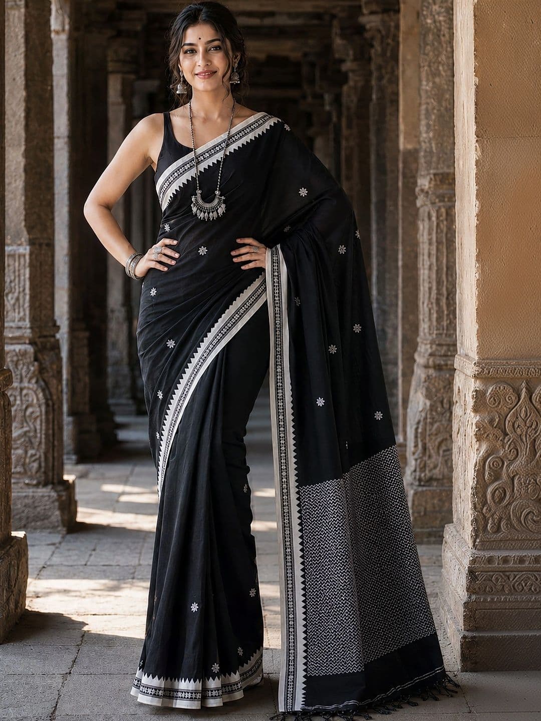 Mitera Woven Design Embroidered Designer Kanjeevaram Saree thumbnail 5
