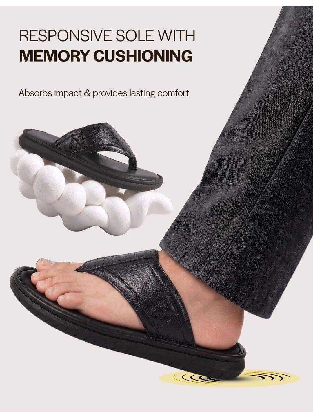 FAUSTO Men Leather Comfort Sandals thumbnail 6