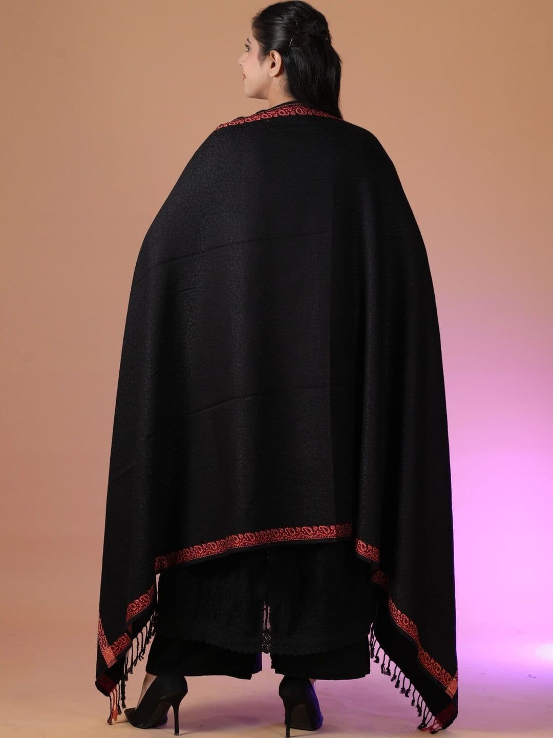 S.T. Women Woven Design Acrylic Shawl thumbnail 3