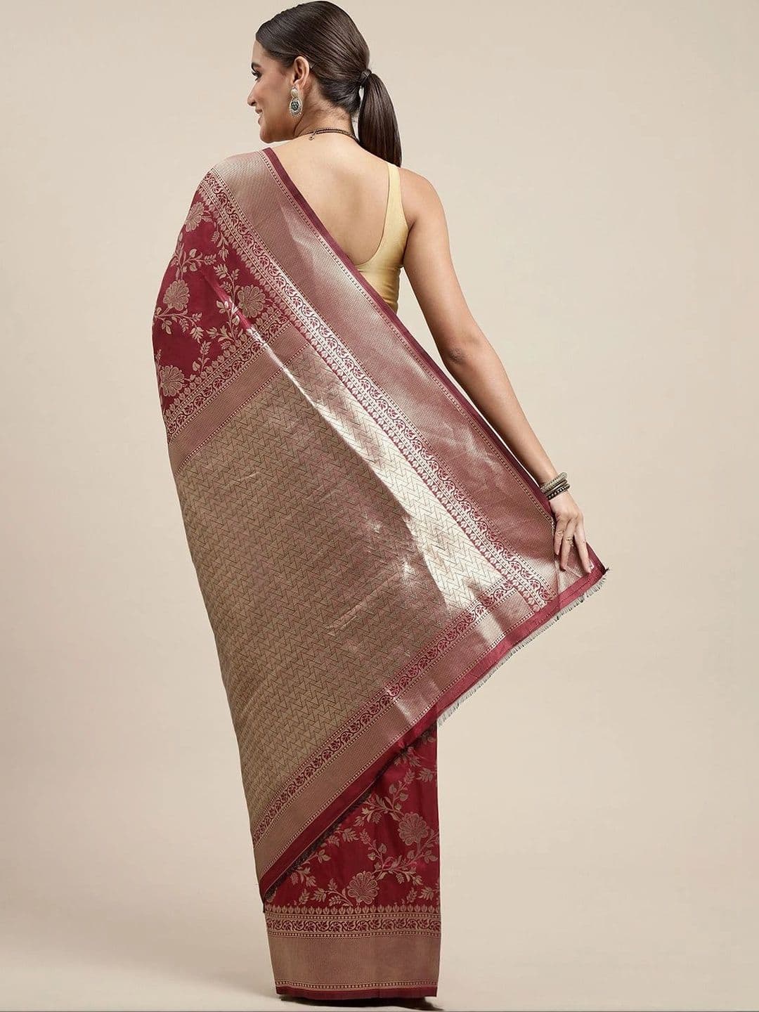 KALINI Woven Design Zari Art Silk Banarasi Saree thumbnail 4