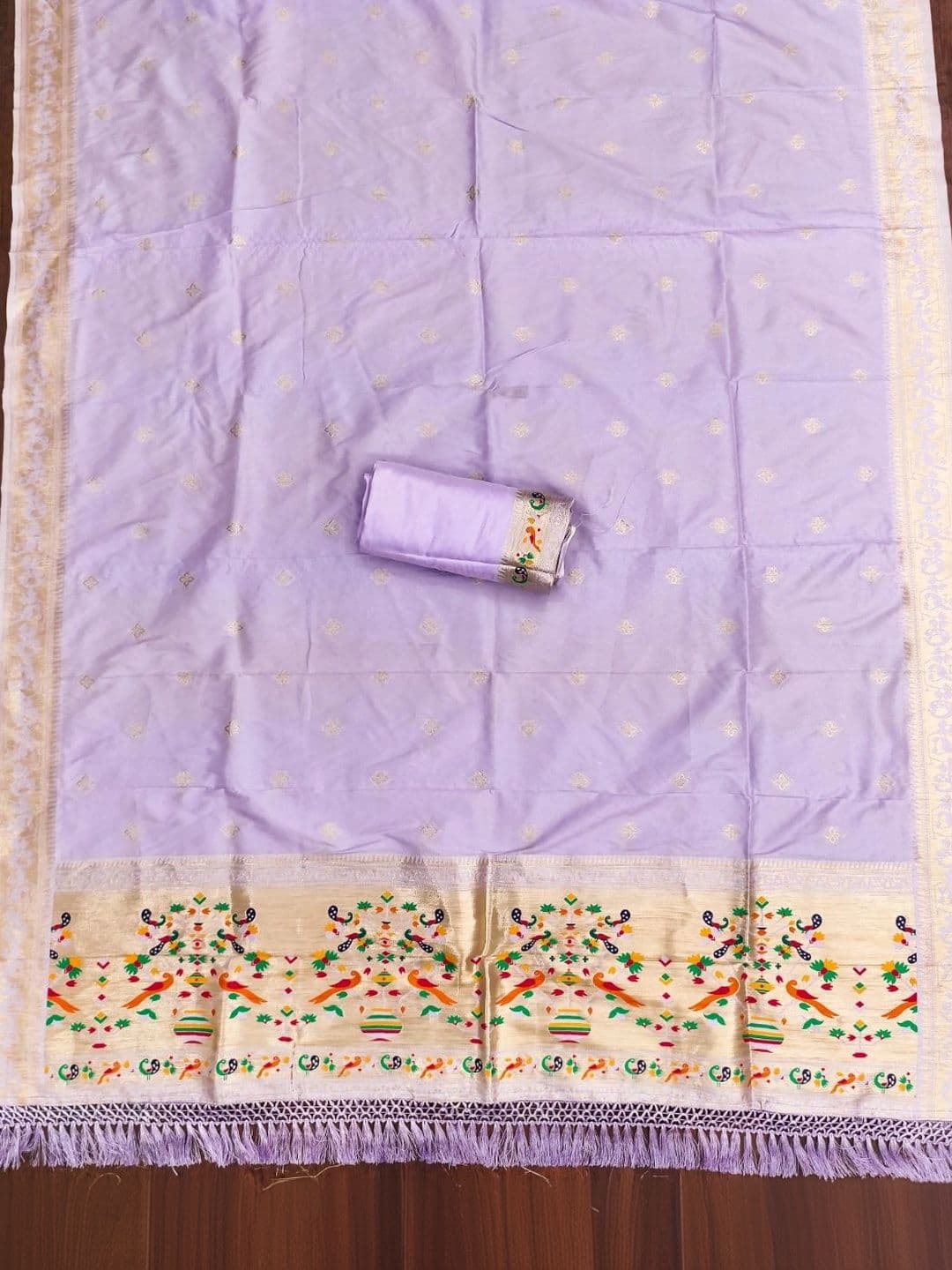 KALINI Pure Silk Unstitched Dress Material thumbnail 3