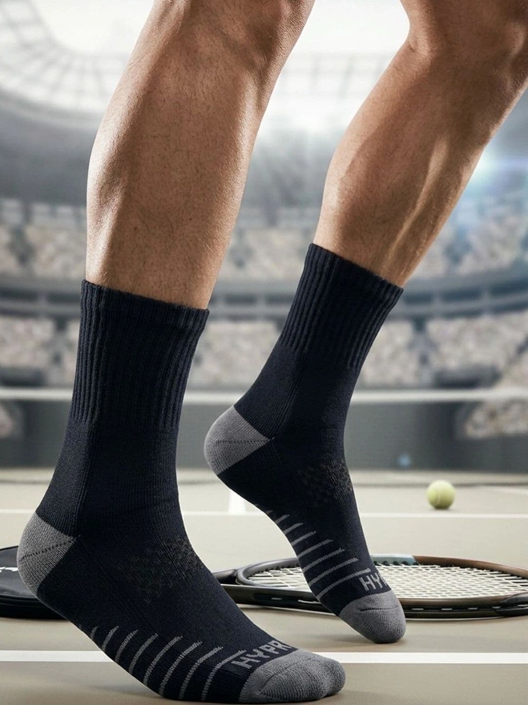HYPR FIT Men Pack of 2 Cotton Patterned Calf Length Socks - view 1