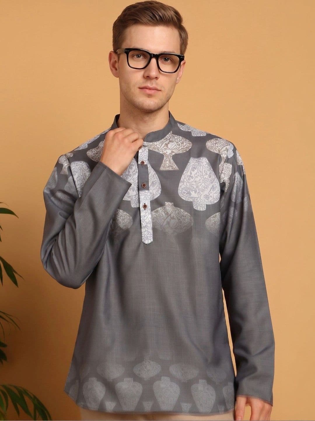 Anouk Men Ethnic Motifs Printed Kurta thumbnail 3