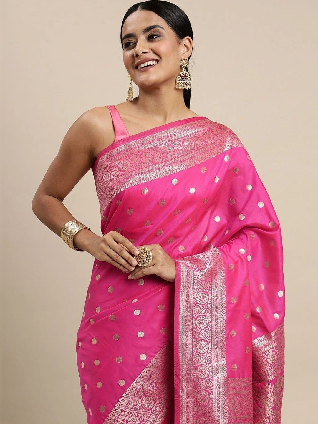KALINI Woven Design Zari Art Silk Banarasi Saree thumbnail 3