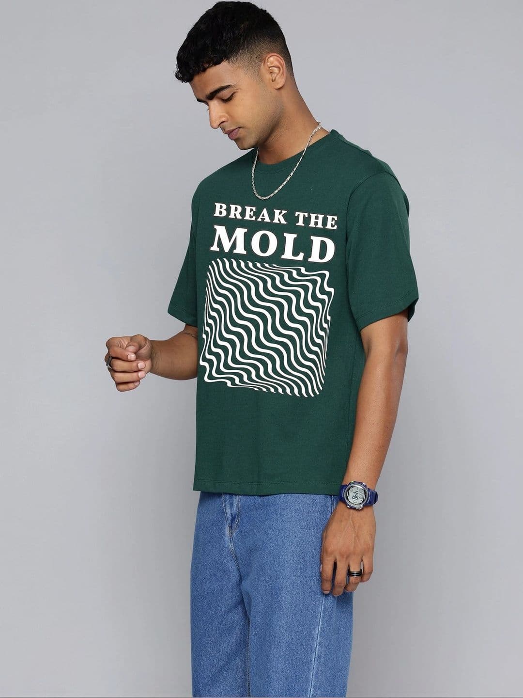 Moda Rapido Men Typography Printed T-shirt thumbnail 2