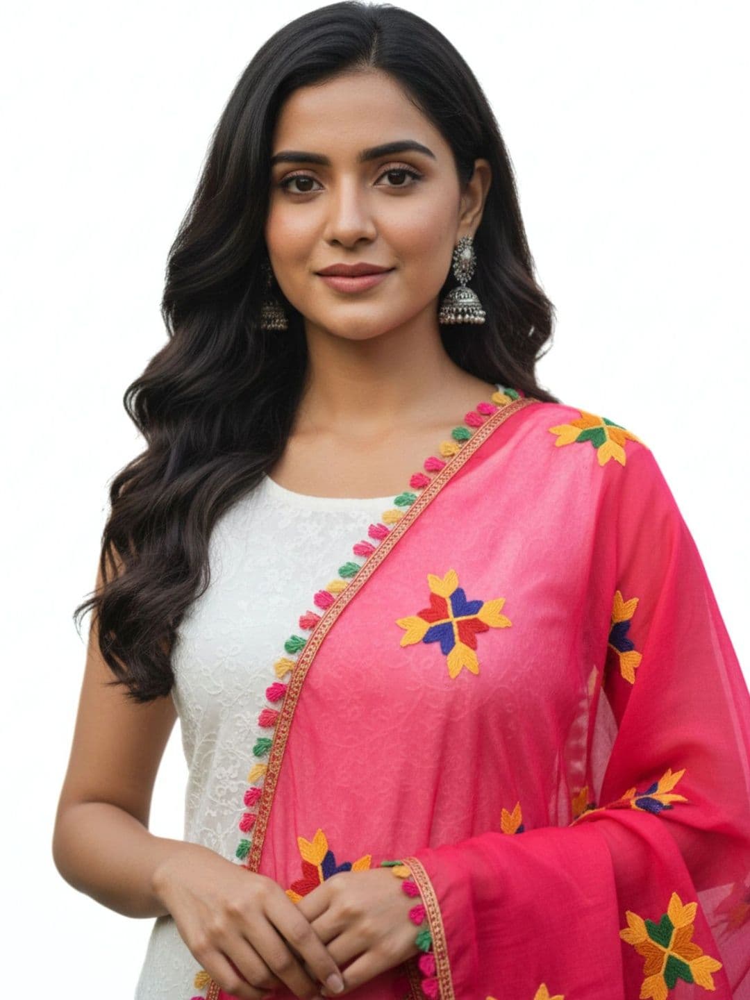 IVAARA Ethnic Motifs Embroidered Dupatta with Thread Work thumbnail 6