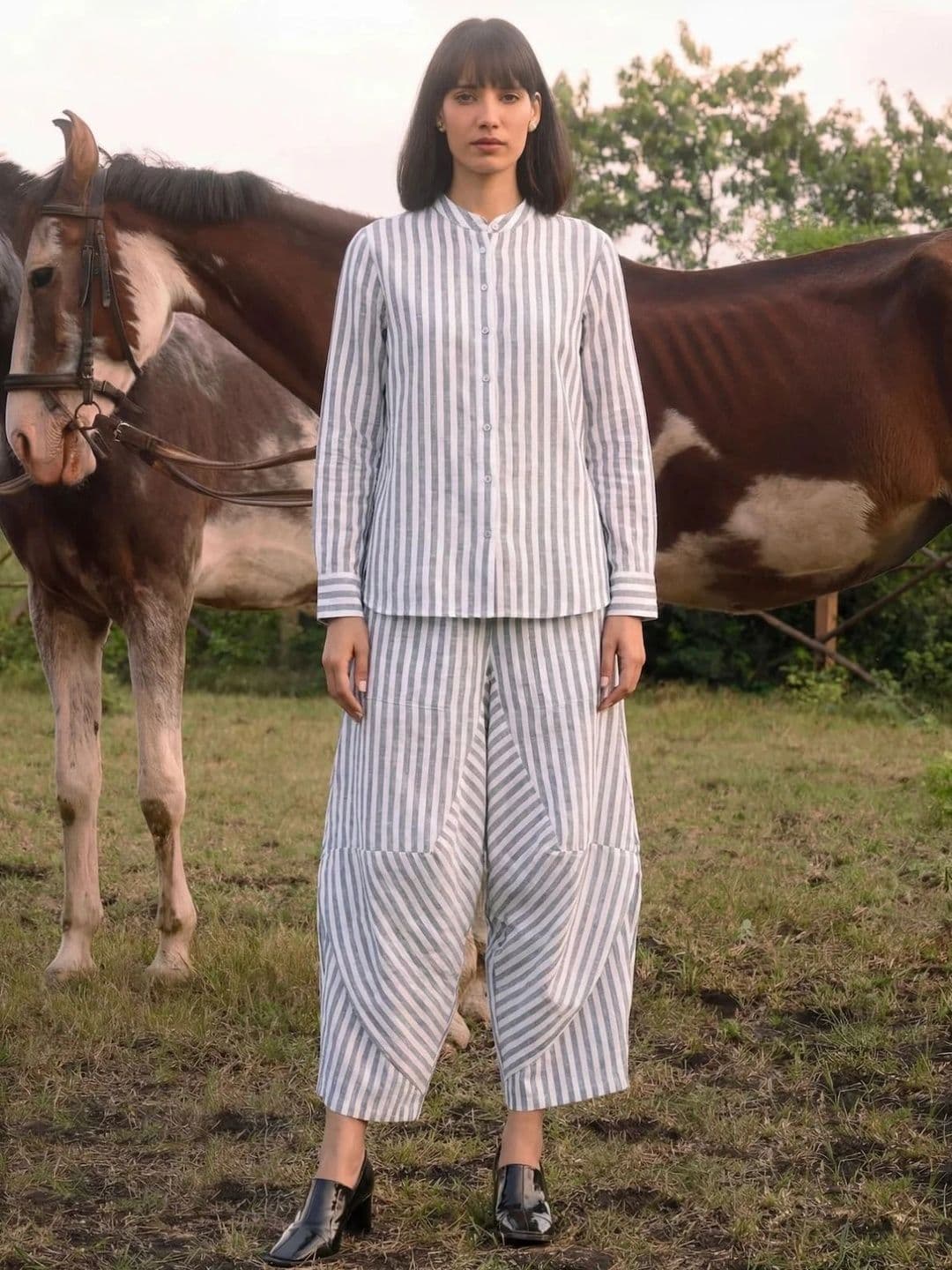 SleepShell Striped Shirt with Trousers - view 1