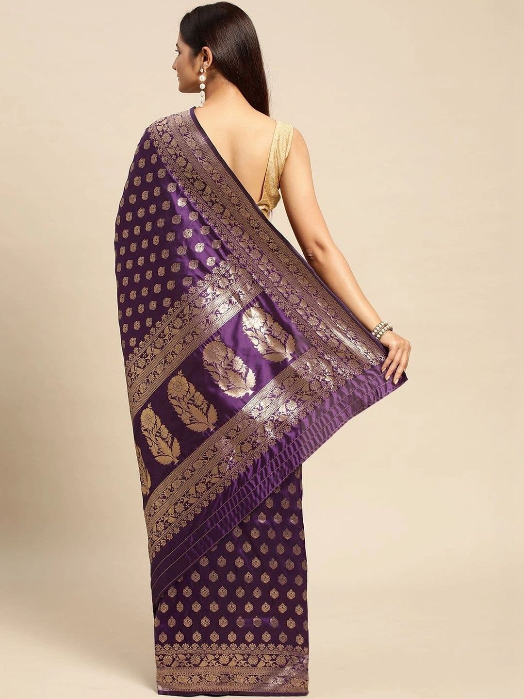 KALINI Woven Design Zari Art Silk Banarasi Saree thumbnail 5