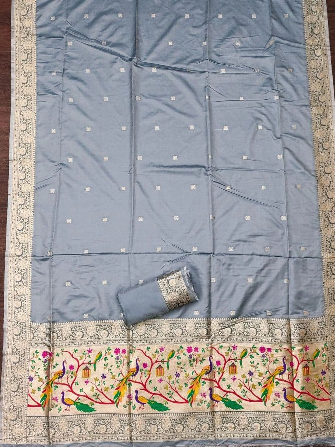 Dhaaga Ghar Pure Silk Unstitched Dress Material thumbnail 3