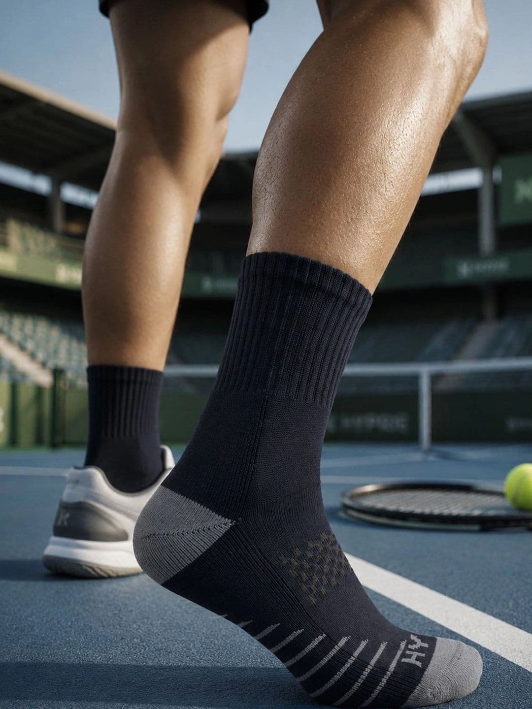 HYPR FIT Men Pack of 2 Cotton Patterned Calf Length Socks thumbnail 3
